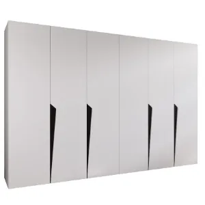 Obrazek Szafa Piano 1-300 (2x150) biały/czarny