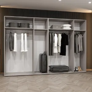 Obrazek Szafa Piano 1-300 (2x150) biały/czarny