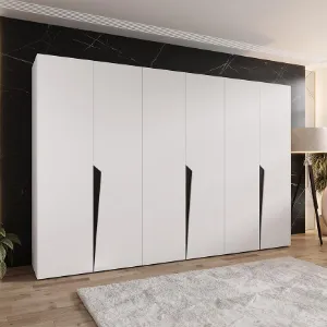 Obrazek Szafa Piano 1-300 (3x100) biały/czarny