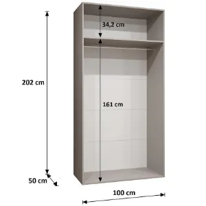 Obrazek Szafa Andrew 1-100 biały/złoty