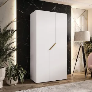 Obrazek Szafa Andrew 1-100 biały/złoty