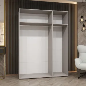 Obrazek Szafa Piano 1-150 biały/czarny