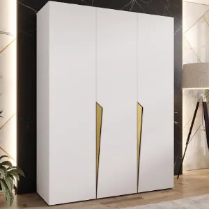 Obrazek Szafa Piano 1-150 biały/złoty