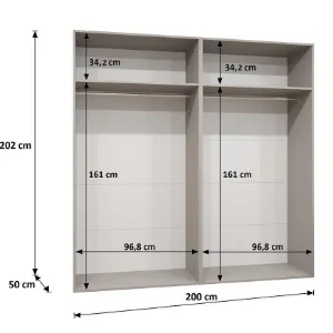 Obrazek Szafa Piano 1-200 biały/kaszmir