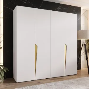 Obrazek Szafa Piano 1-200 biały/złoty