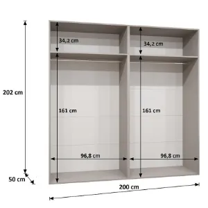 Obrazek Szafa Piano 1-200 czarny/złoty