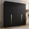 Obrazek Szafa Piano 1-200 czarny/złoty
