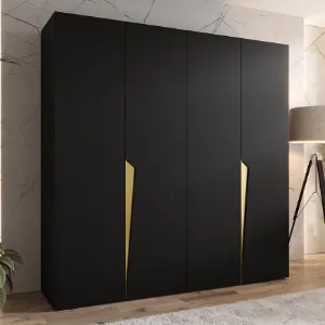 Obrazek Szafa Piano 1-200 czarny/złoty