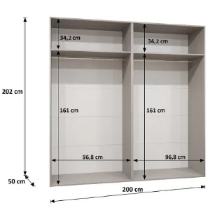 Obrazek Szafa Andrew 1-200 czarny/złoty
