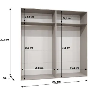 Obrazek Szafa Andrew 1-200 kaszmir/czarny
