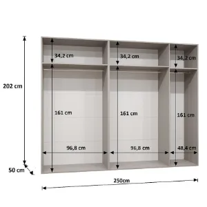 Obrazek Szafa Piano 1-250 kaszmir/złoty