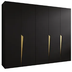 Obrazek Szafa Piano 1-250 czarny/złoty