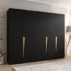 Obrazek Szafa Piano 1-250 czarny/złoty