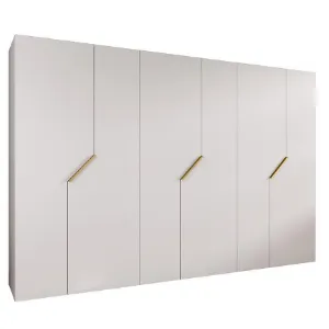 Obrazek Szafa Andrew 1-300 biały/złoty