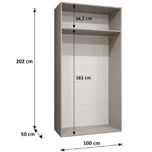 Obrazek Szafa Andrew 2-100 biały/złoty