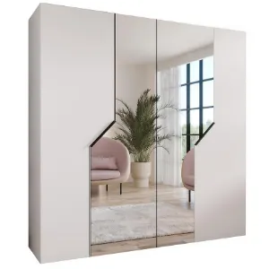 Obrazek Szafa Andrew 2-200 biały/czarny