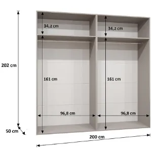 Obrazek Szafa Andrew 2-200 biały/kaszmir