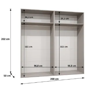 Obrazek Szafa Andrew 2-200 biały/złoty