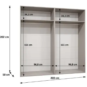 Obrazek Szafa Andrew 2-200 czarny/złoty