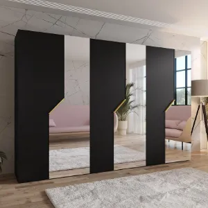 Obrazek Szafa Andrew 2-300 czarny/złoty