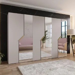 Obrazek Szafa Andrew 2-300 kaszmir/złoty