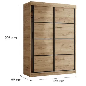 Obrazek Szafa Tanger 138 Dąb Craft Złoty