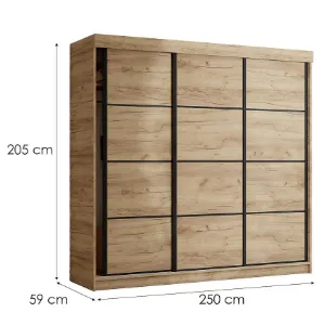 Obrazek Szafa Tanger 250 Dąb Craft Złoty