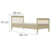 Obrazek Łóżko Emilia 80x180 naturalne, nielakierowane