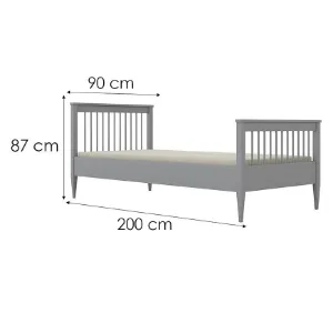 Obrazek Łóżko Emilia 90x200 szary