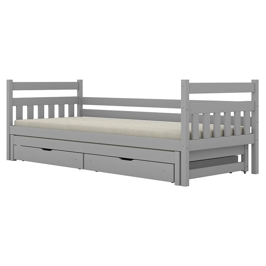 Łóżko Dawid dodatkowe spanie + szuflady 80x200 szary