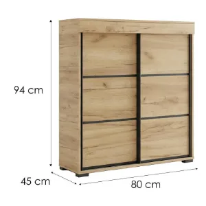 Obrazek Komoda Tanger 80 Dąb Craft Złoty