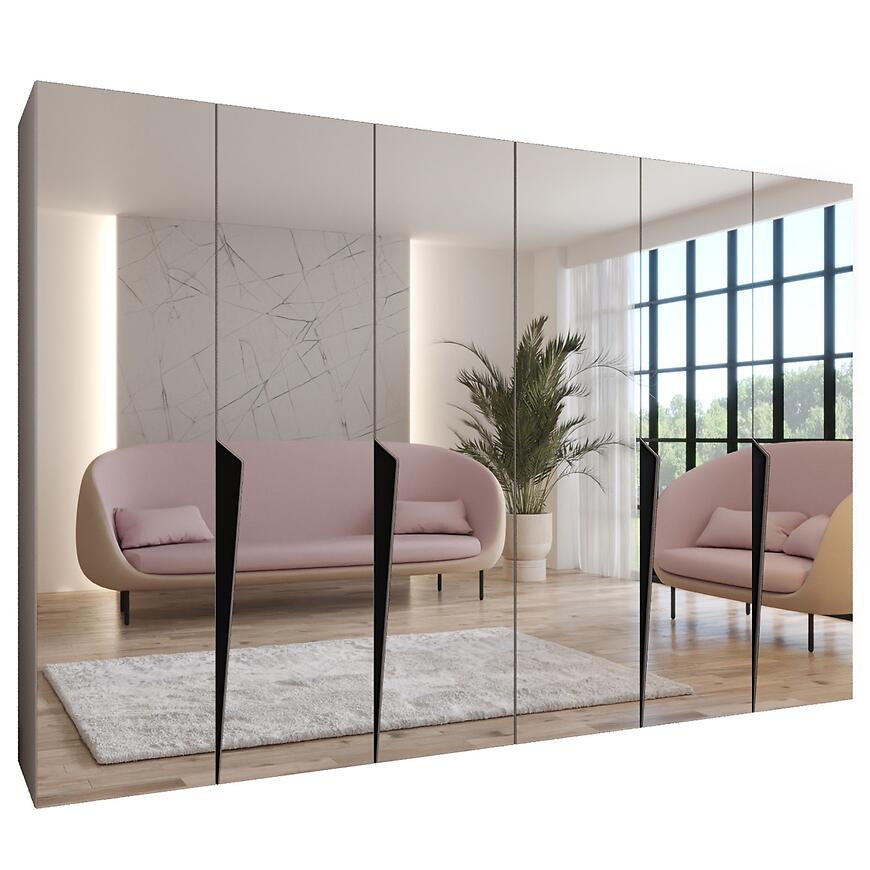 Szafa Piano 3-300 (2x150) kaszmir/czarny