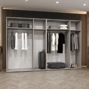 Obrazek Szafa Piano 3-300 (2x150) kaszmir/czarny