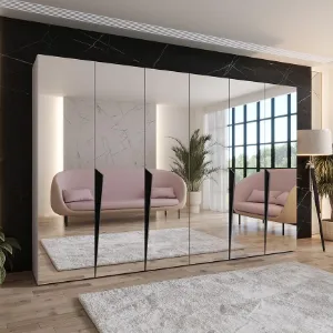 Obrazek Szafa Piano 3-300 (2x150) kaszmir/czarny