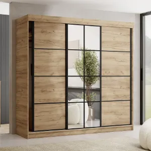 Obrazek Szafa Tanger Z Lustrem 200 Dąb Craft Złoty