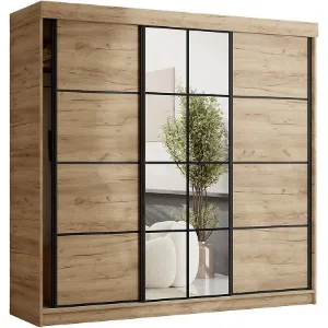 Obrazek Szafa Tanger Z Lustrem 250 Dąb Craft Złoty