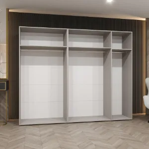 Obrazek Szafa Piano 3-250 biały/złoty