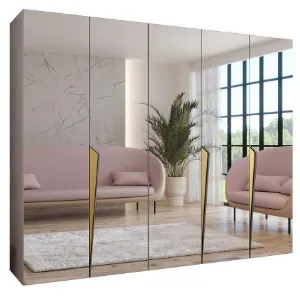 Obrazek Szafa Piano 3-250 kaszmir/złoty