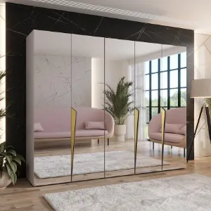 Obrazek Szafa Piano 3-250 kaszmir/złoty