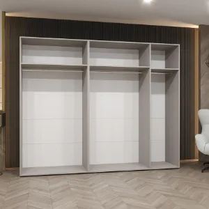 Obrazek Szafa Piano 3-250 biały/czarny