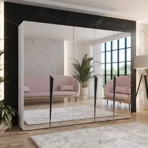 Obrazek Szafa Piano 3-250 biały/czarny