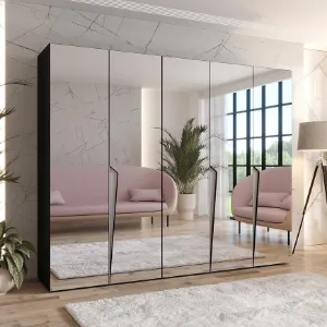 Obrazek Szafa Piano 3-250 czarny/kaszmir