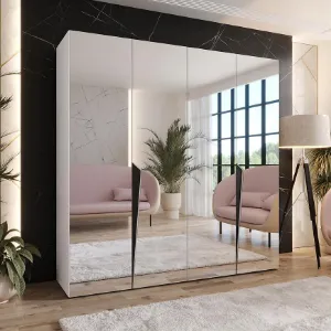 Obrazek Szafa Piano 3-200 biały/czarny