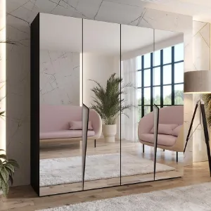 Obrazek Szafa Piano 3-200 czarny/kaszmir