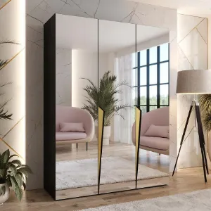 Obrazek Szafa Piano 3-150 czarny/złoty