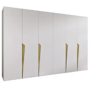 Obrazek Szafa Piano 1-300 (2x150) biały/złoty