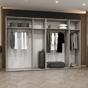 Obrazek Szafa Piano 1-300 (2x150) biały/złoty