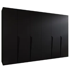 Obrazek Szafa Piano 1-300 (2x150) czarny/czarny