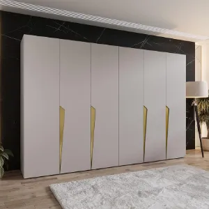 Obrazek Szafa Piano 1-300 (2x150) kaszmir/złoty