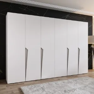 Obrazek Szafa Piano 1-300 (2x150) biały/kaszmir